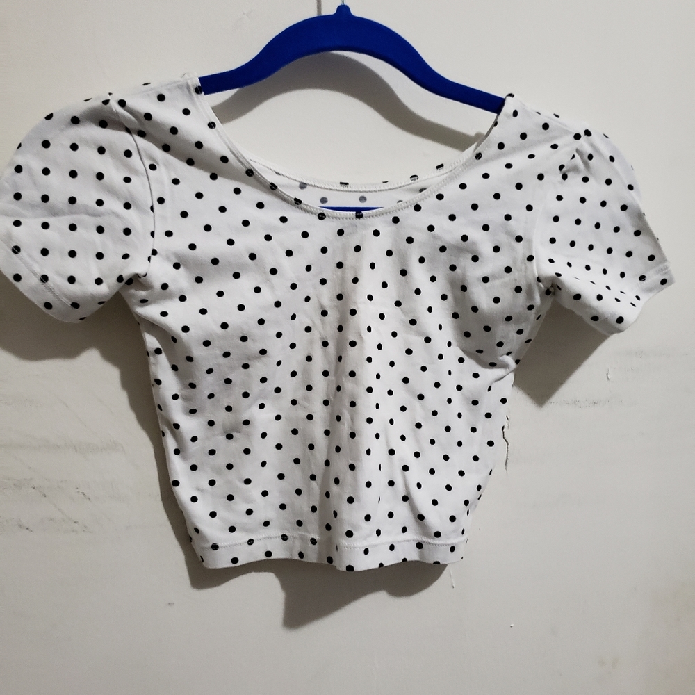 Polka dot crop top